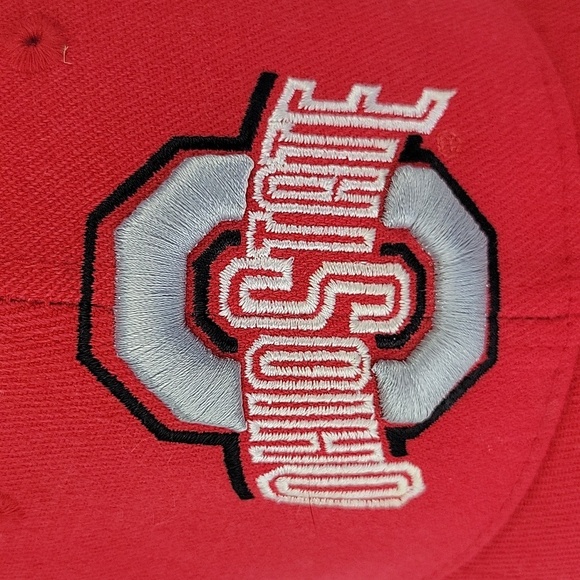 Ohio State University Ballcap Red w/ Gray, White & Black Embroidered Logo - Picture 4 of 9